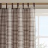 50"x84" Madison Park Light Filtering Preston Plaid Faux Leather Tab Top Curtain Panel with Fleece Lining - image 3 of 4