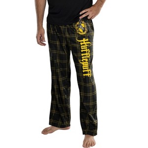 Harry Potter Adult Mens' House Crest Plaid Pajama Pants - All 4 Houses Gryffindor Ravenclaw Slytherin Hufflepuff - 1 of 3