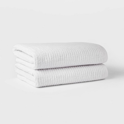 Simple Border Bath Towel Set Of 2