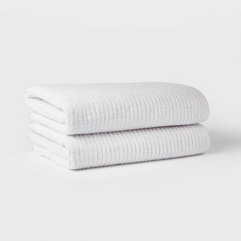 Quick Dry Ribbed Bath Towel Set - Threshold™ - image 1 of 4