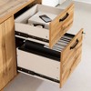 South Shore 31" 2 Door Finneas Credenza with Drawers Nordik Oak: Laminate Surface, Particle Board Frame, 1 Shelf - 4 of 4