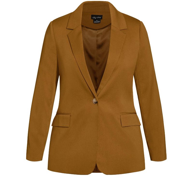 Women's Plus Size Clarissa Jacket - gold | CITY CHIC, 3 of 4