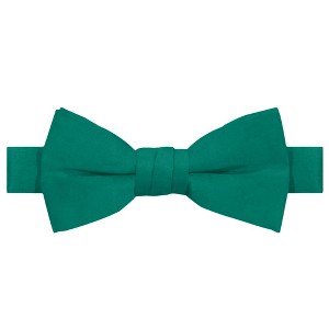 Jacob Alexander Young Boys' Solid Color Pre-Tied Adjustable Banded Bow Tie - 1 of 4