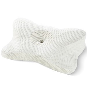 Sevobal Ergonomic Foam Neck Pillow, Neck Support Pillow, Ergonomic Contour Memory Foam Pillows Orthopedic Bed Pillow, White, 14"*24"*3.15" - 1 of 1