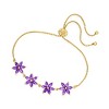 Ross-Simons 3.50 ct. t.w. Amethyst Flower Bolo Bracelet in 18kt Gold Over Sterling Size - 3 of 4