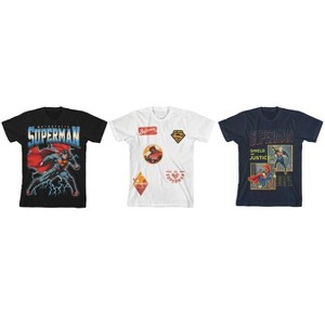 Superman Lightning Boy’s 3-Pack Crew Neck Short Sleeve T-shirt Set - 1 of 1