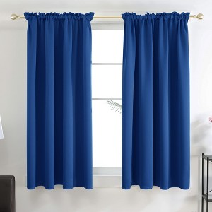 Deconovo Blackout Thermal Rod-Pocket Curtains, OEKO-TEX Certified, 2 Panels（52W） - 1 of 4
