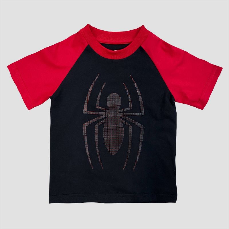 Toddler Boys' Marvel Spider-Man Short Sleeve T-Shirt - Black, 1 of 3