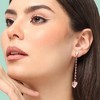 SOHI Women's Purple Sleek Drop Earrings - 3 of 3