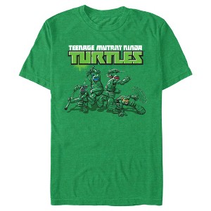 Men's Teenage Mutant Ninja Turtles Fight Scene Logo T-Shirt - 1 of 3