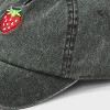 Girls' Strawberry Embroidered Baseball Hat - Black: Grayson Threads Kids, Cotton, Adjustable Snap Closure, Midweight Fabric - 3 of 3