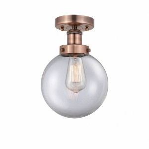 Beacon - 1 Light Semi-Flush Mount In Industrial Style-8.25 Inches Tall and 6.5 Inches Wide - 1 of 1