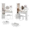 Kumasinova Full Body Mirror Cabinet&LED Makeup Vanity Desk with Lights Adjustable,43" Vanity Table (with Charging Station),Dressing Table with Stool - 2 of 4