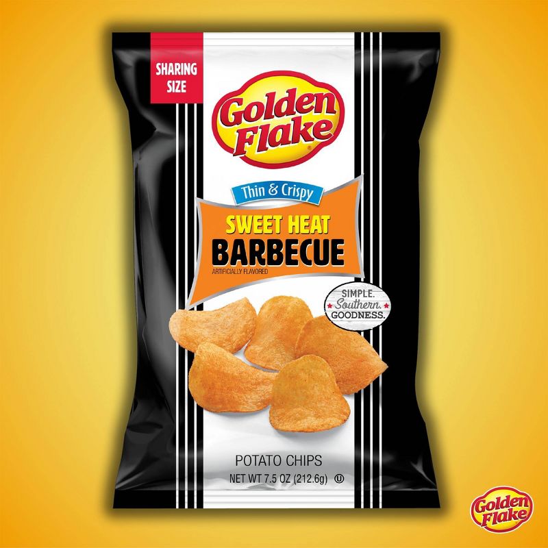 Golden Flake Sweet Heat BBQ Chips - 7.5oz, 4 of 7