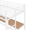 NicBex Twin Size Bunk Bed with Desk Metal Bed Frame with Shelves, Full Length Guardrail and Ladder for Bedroom, Dorm, No Box Spring Required - 4 of 4