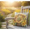 Polyester Sunflower- 18" Pillow Garden Floral Design Climaweave by Manual Woodworkers & Weavers - 3 of 3