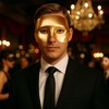 Pams of Gainsborough Gold Cocktail Adult Costume Half Mask - 4 of 4