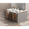 Acekool Metal Telescopic Extendable Kitchen Drawer Organizer with Wooden Handle – Deep Drawer Storage with Silent Glide, No Drilling - 3 of 4