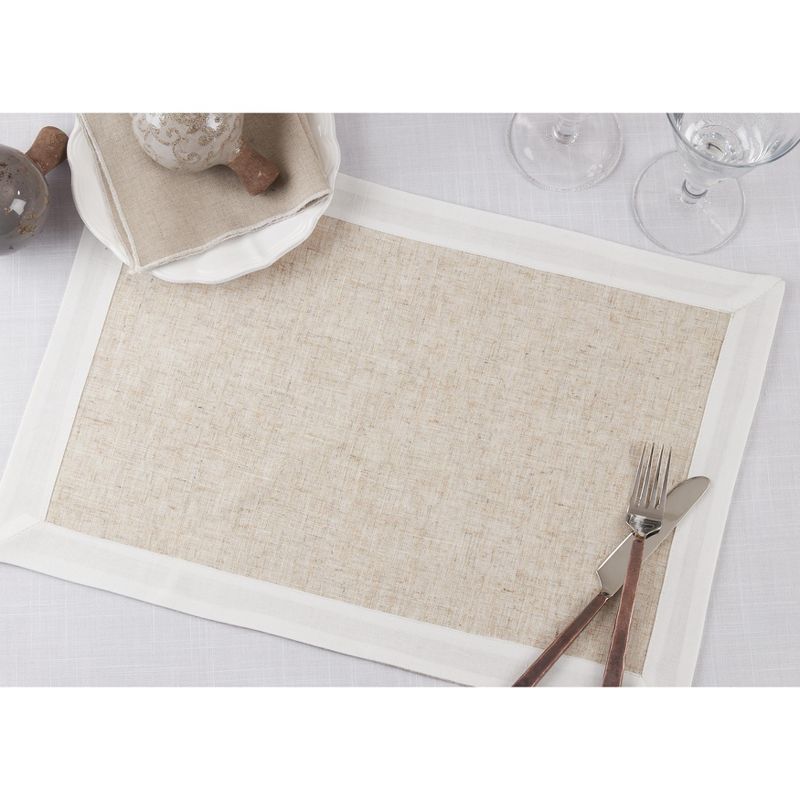 Saro Lifestyle Table Placemats With Two Tone Design, 4 of 6