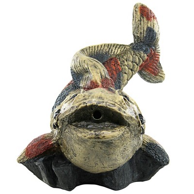 Showa Koi Multicolor Resin Garden Spitter Statue