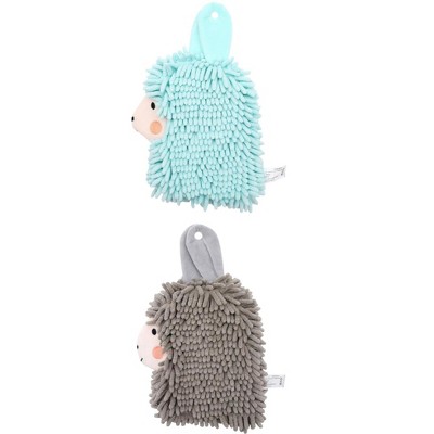 REGALWOVEN Cute Cartoon Alpaca Soft Absorbent Chenille Decorative Hand Towels 2 Pcs