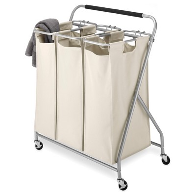 3 compartment laundry bin