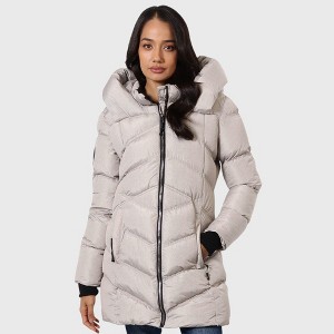 Canada Weather Gear Women’s Long Puffer Parka Jacket with Hood – Heavyweight Quilted Winter Coat - 1 of 3