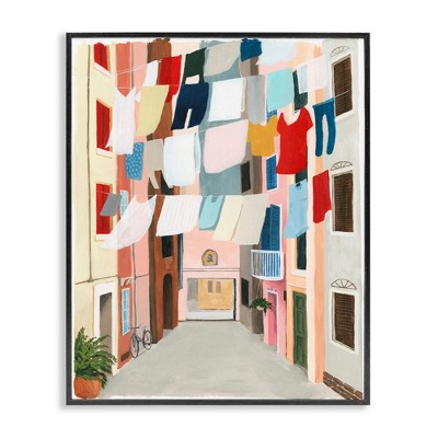 Stupell Industries Laundry Clothesline Between Apartments, 11" x 14"