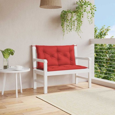vidaXL Garden Bench Cushion Red 39.4"x(19.7"+19.7")x2.8" Oxford Fabric