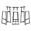 CAVINAS 27" Kitchen Bar Stools Set of 3, Counter Barstools with Backrest, Ergonomic Design, Steel Frame - 3 of 4