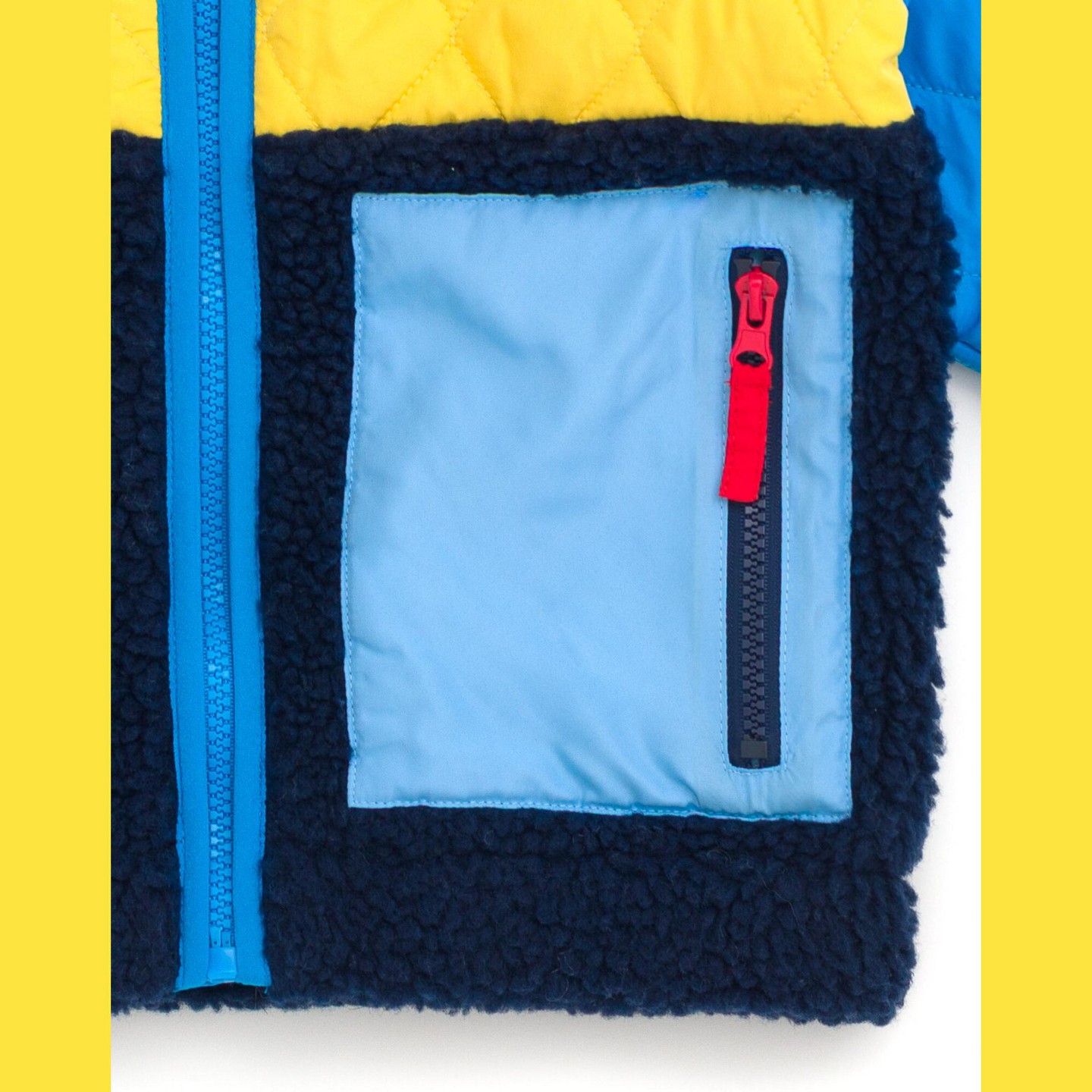 Куртка Pokemon Zip Front Hooded Graphic Coat Navy Yellow Pikachu для мальчиков, цвет: Тёмно-синий — фото 4