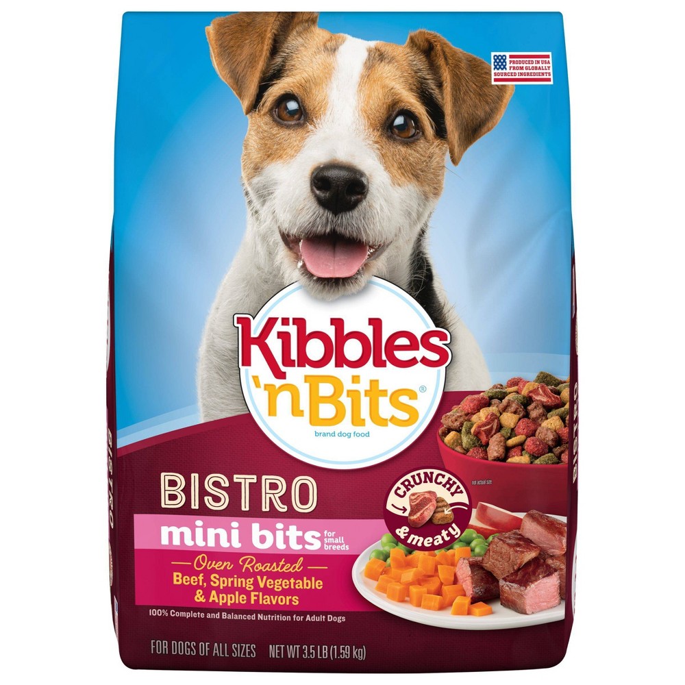 Photos - Dog Food Kibbles 'n Bits Bistro Mini Bits Beef, Spring Vegetable & Apple Flavors Sm