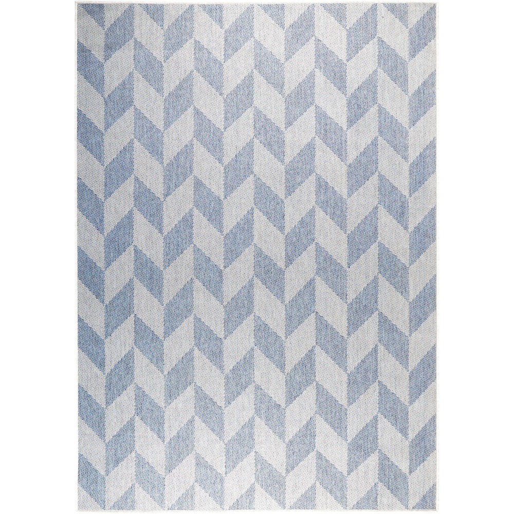  x 7'2in Country Calla Indoor/Outdoor Rug Blue/Gray