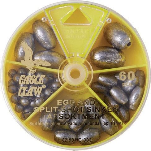 Eagle Claw Egg And Split-shot Sinkers Dial Pack : Target