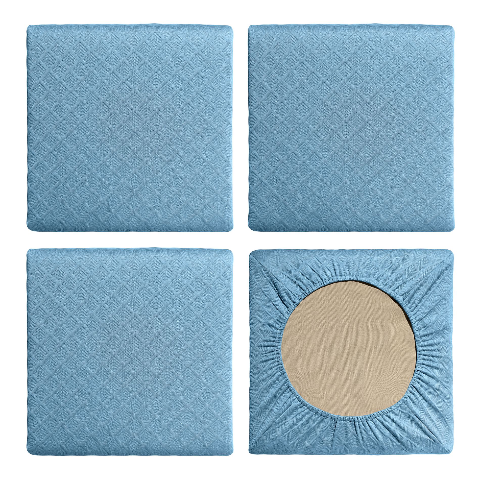 ARDEN Elastic Seat Pad Cushion Cover (4-Pack), Stretch Knit Patio Cushion Slipcover, Fade Resistant, Machine Washable