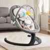 VEVOR Baby Swing, 5-Speed Baby Rocker with 3 Seat Position, Portable Infant Swing for Newborn with PVC Touch Panel, Remote Control, Bluetooth, Grey - 2 of 4
