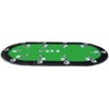 VisioGear Folding Poker Table Top for 10 Players, Tri-Fold Texas Holdem Blackjack Game Tabletop, Green, 84"*42"*1" - 2 of 4