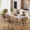 Dining Chairs Set of 2/4/6, Modern Upholstered Pu Leather Kitchen Side Chairs Comfy Backrest - 4 of 4
