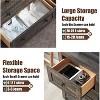 SinCiDo 7 Drawers Farmhouse Dresser & TV Stand, Rustic Wood Storage Cabinet for Bedroom, Living Room, Hallway Organization, Dark Rustic Oak - 4 of 4