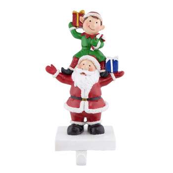 Northlight 8.75" Santa and Elf Christmas Stocking Holder