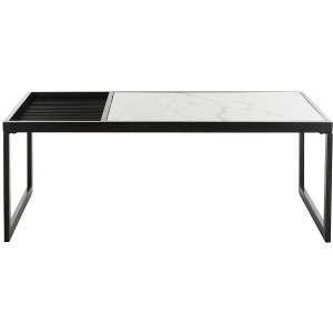 Zuri Coffee Table - COF6200A - White/Black - Safavieh - 1 of 4