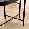 MAYEERTY Side Table 2 Tier Black Storage Metal Frame Wooden Desk Sofa Table for Living Room - 4 of 4