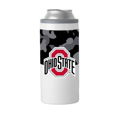 NCAA Ohio State Buckeyes 12oz Black Camo Slim Can Cooler