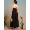 August Sky Women's Sleeveless V-neckline Shirred Waist Midi Dress - 2 of 4