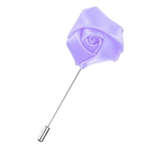 Unique Bargains Wedding Groom Boutonnieres Rose Flower Lapel Pins for Men 1 Pc - 1 of 4