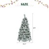 NicBex 4ft Prelit Snow Flocked Artificial Christmas Tree with 170 Branch Tips, 17 Pinecones and 120 Lights for Indoor Decor - 2 of 4