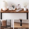 Console Table, Sofa Tables Narrow Entryway Table with Glass Shelf and Metal Frame, Behind Couch Table - 4 of 4