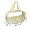 Unique Bargains Durable Medium Makeup Bag Yellow 1 Pc - 2 of 4