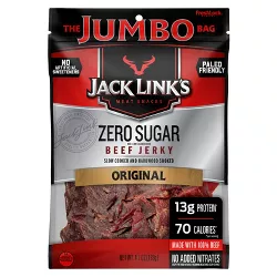 Jack Link's Zero Sugar Original Beef Jerky Jumbo Bag - 4.7oz