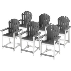 Decksplore HDPE Outdoor Bar Stools Waterproof UV Resistant All Weather Ready - 1 of 4